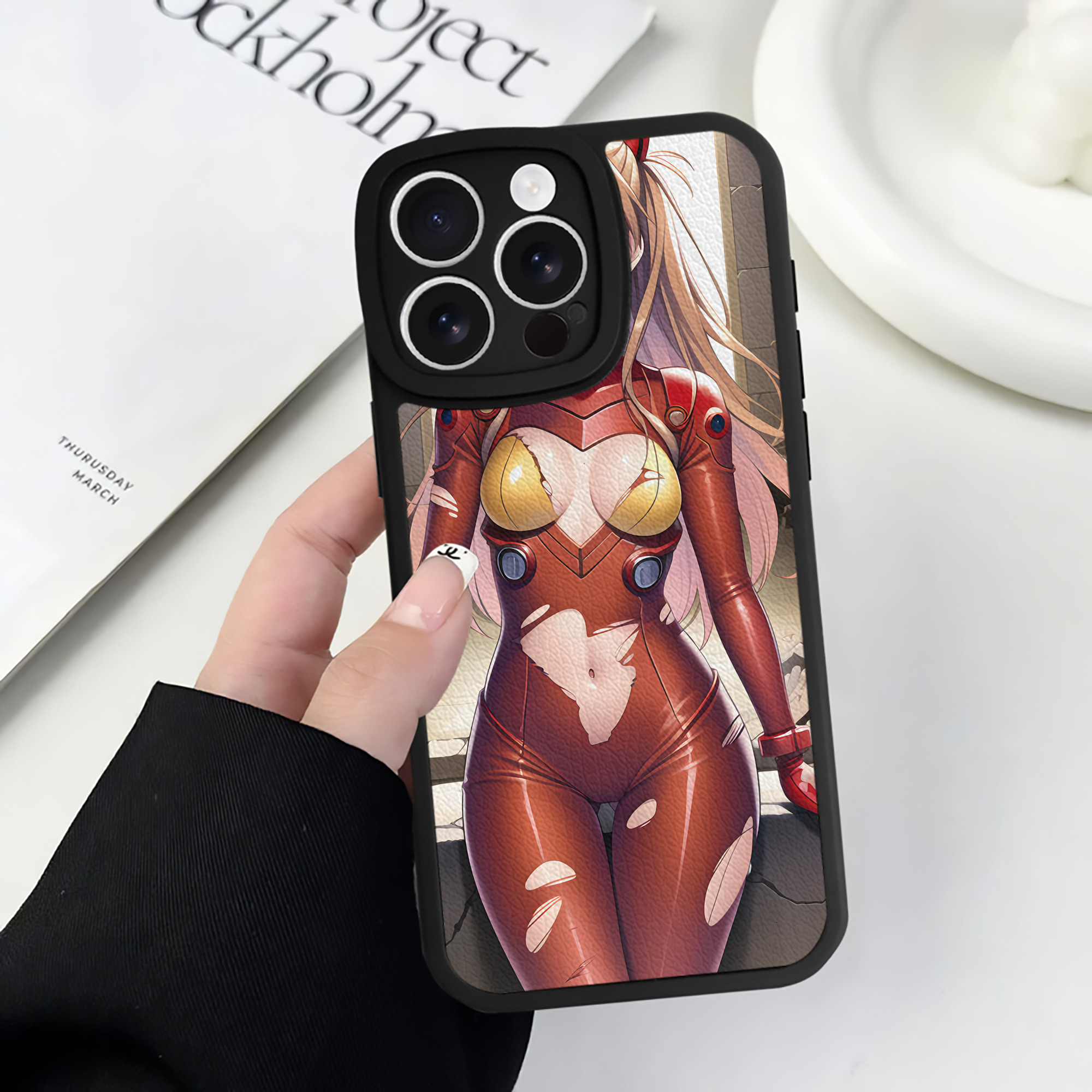 （画像用） EVA 新世紀エヴァンゲリオン 【iPhone 16シリーズ対応】シリコンスマホケース（レザー調） 材質：シリコン